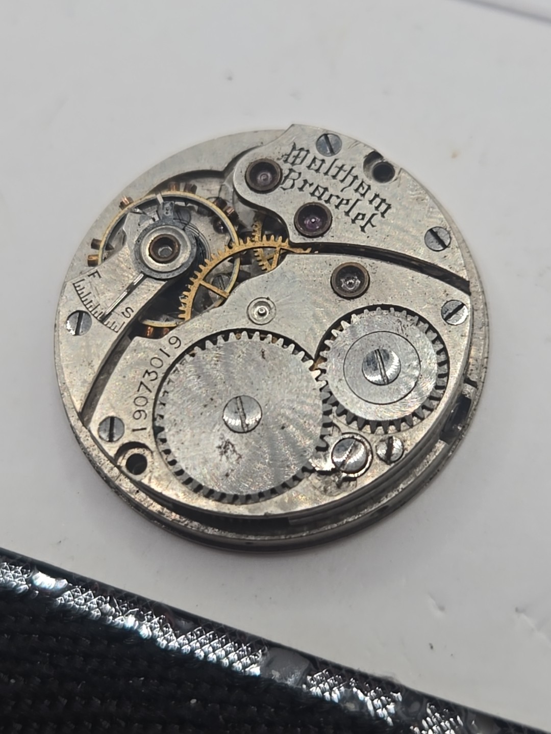 1913 Ladies Waltham Bracelet Pocket Watch Movement For Repairs As Is