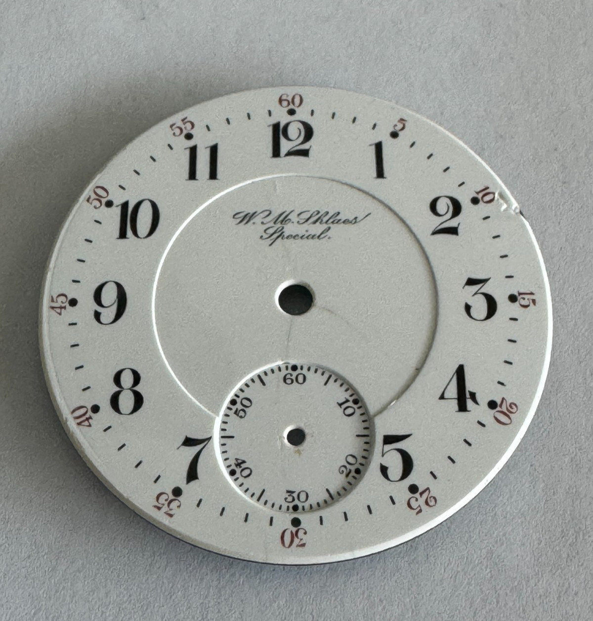 VINTAGE 18 SIZE HAMILTON PRIVATE LABEL POCKET WATCH PORCELAIN DIAL