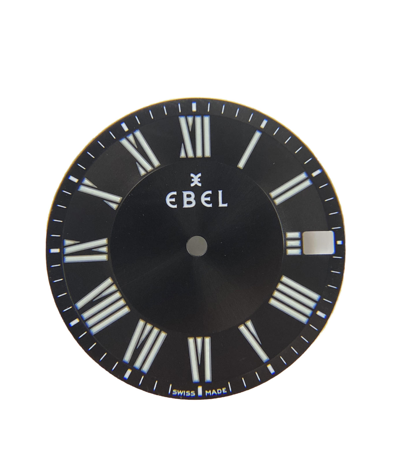Original Ebel 36mm Sportwave 6187631 Quartz Watch Black Roman Numeral Lume Dial