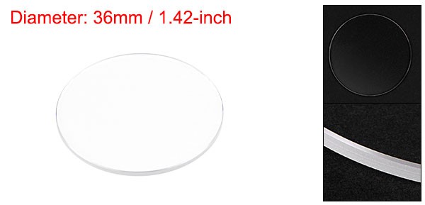 36mm Dia. Watch Glass Sapphire Crystal Lens Round Flat 1.1mm Thickness Clear