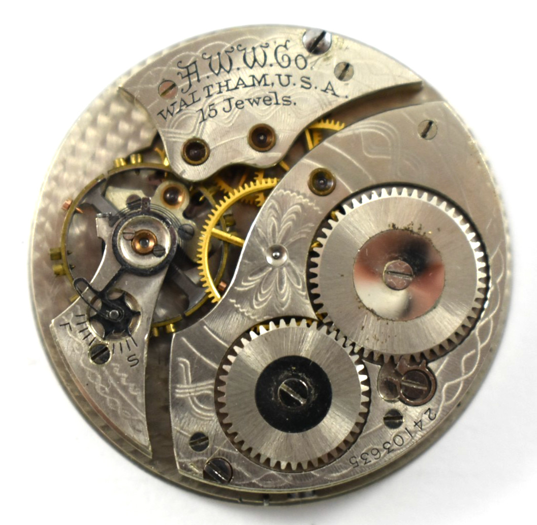Vintage Waltham Grade 220 12s 15J OF Pocket Watch Movement lot.wm