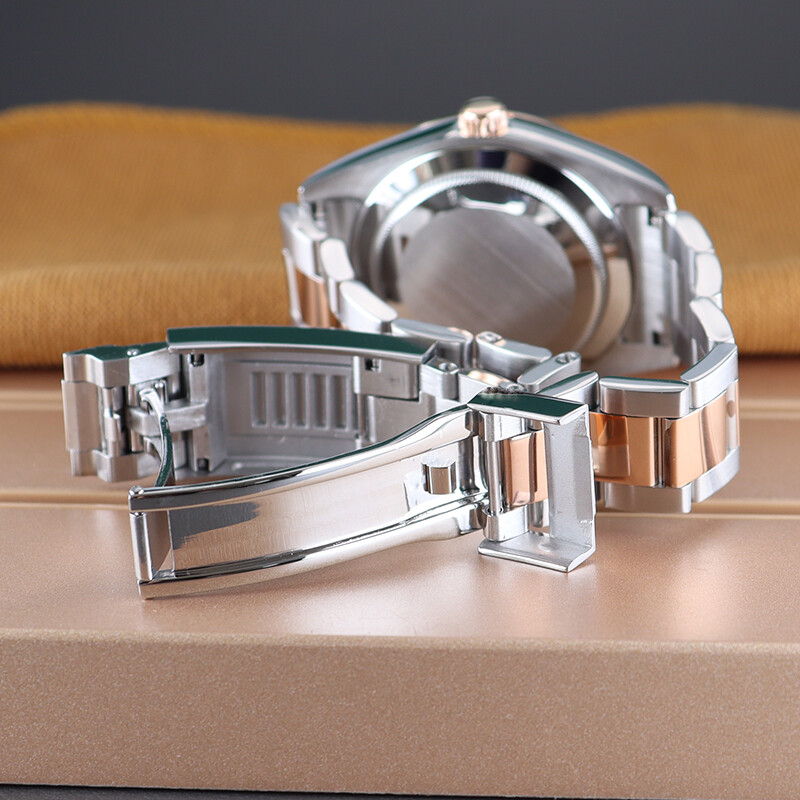 36mm 40mm Couple’s Watch Case Fluted Bezel Date Stainless Strap For NH35 NH36/38