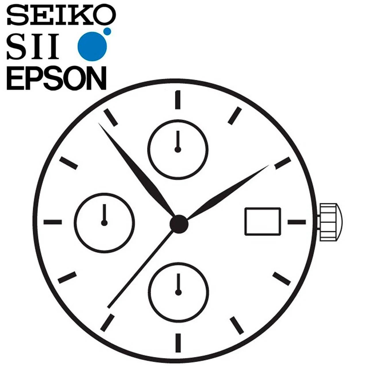 Original Hattori/Seiko/Epson YM85, 3 Hands, Date @3, Japan Quartz Movement