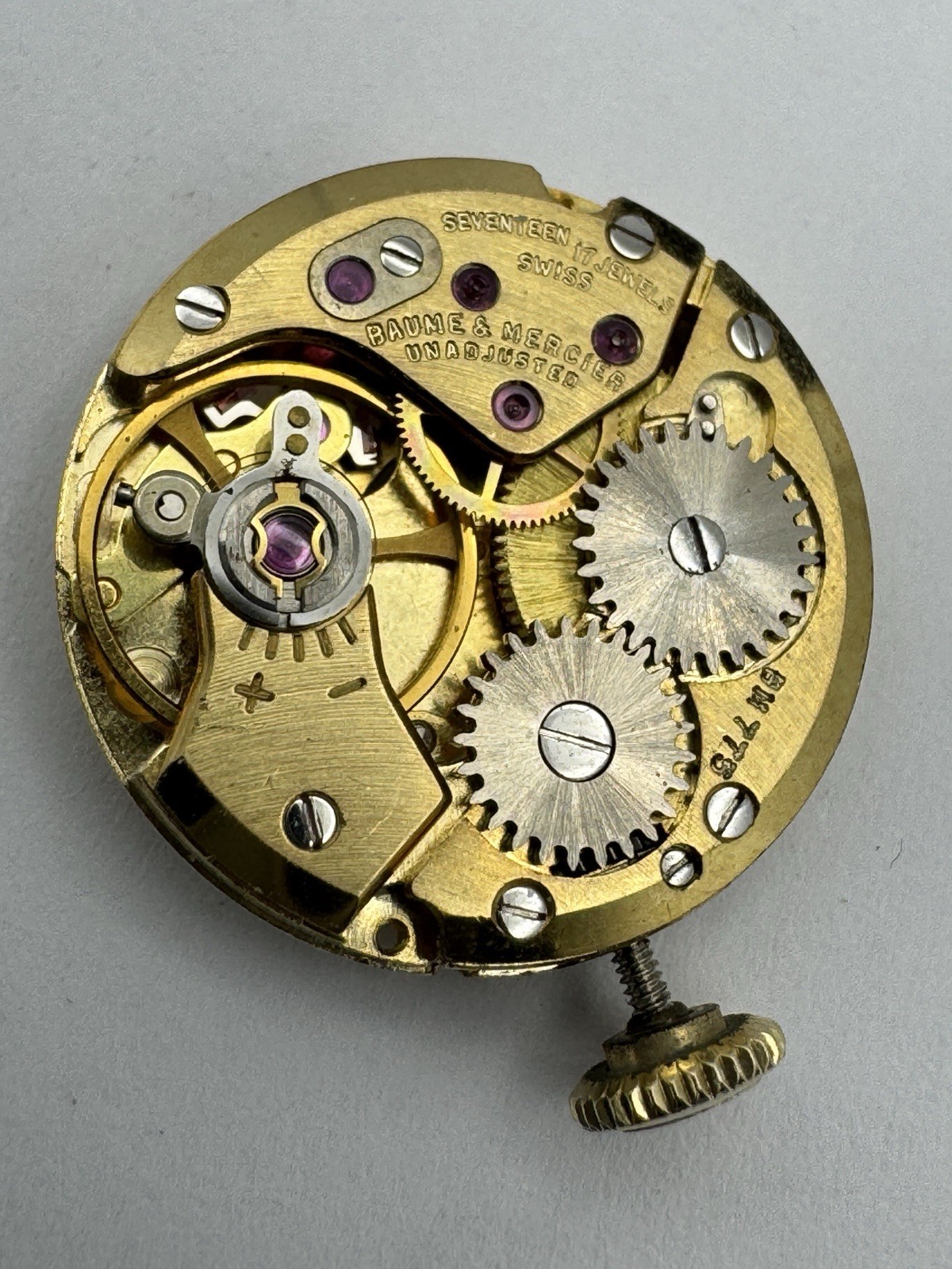 Vintage Baume Mercier Cal BM775 Partial Watch Movement – Runs