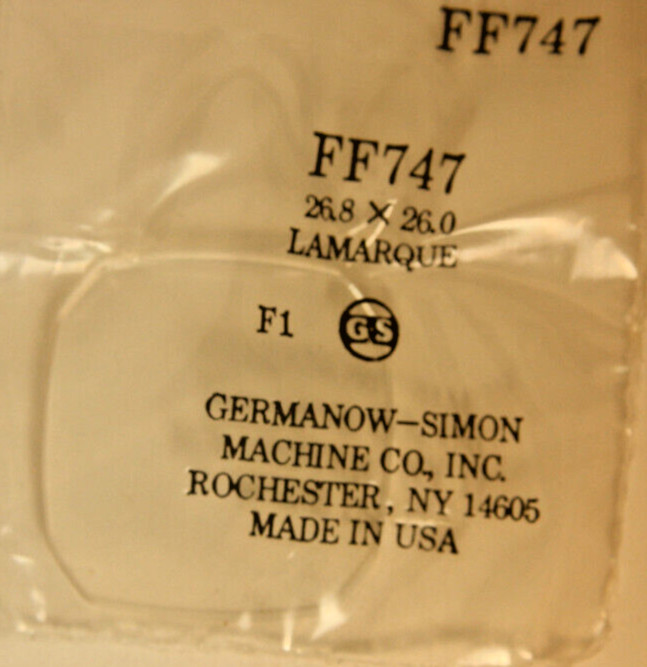 Watch Crystal Seiko Pt # LAMARQUE G&S # FF 747 ACRYLIC