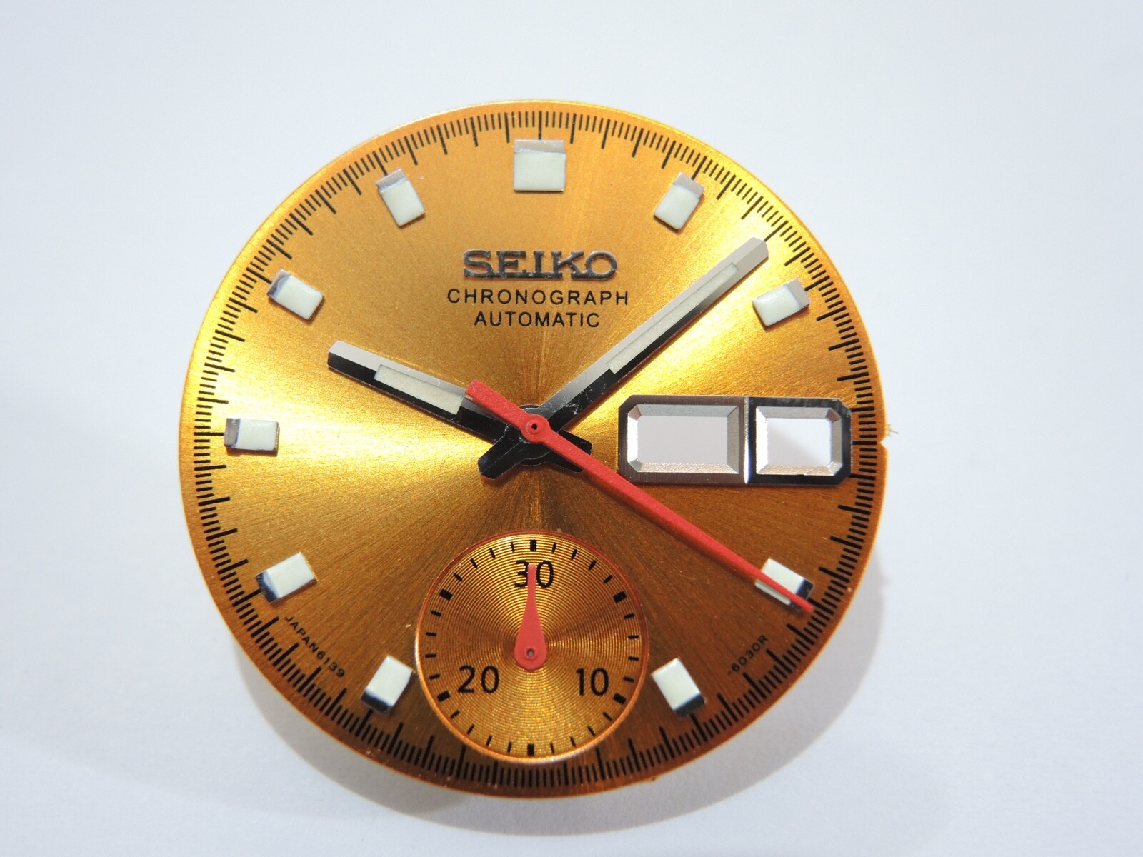 NEW GOL DIAL & HANDS VINTAGE CHRONOGRAPH POGUE 6139-6002 / 6005 AUTOMATIC WATCH