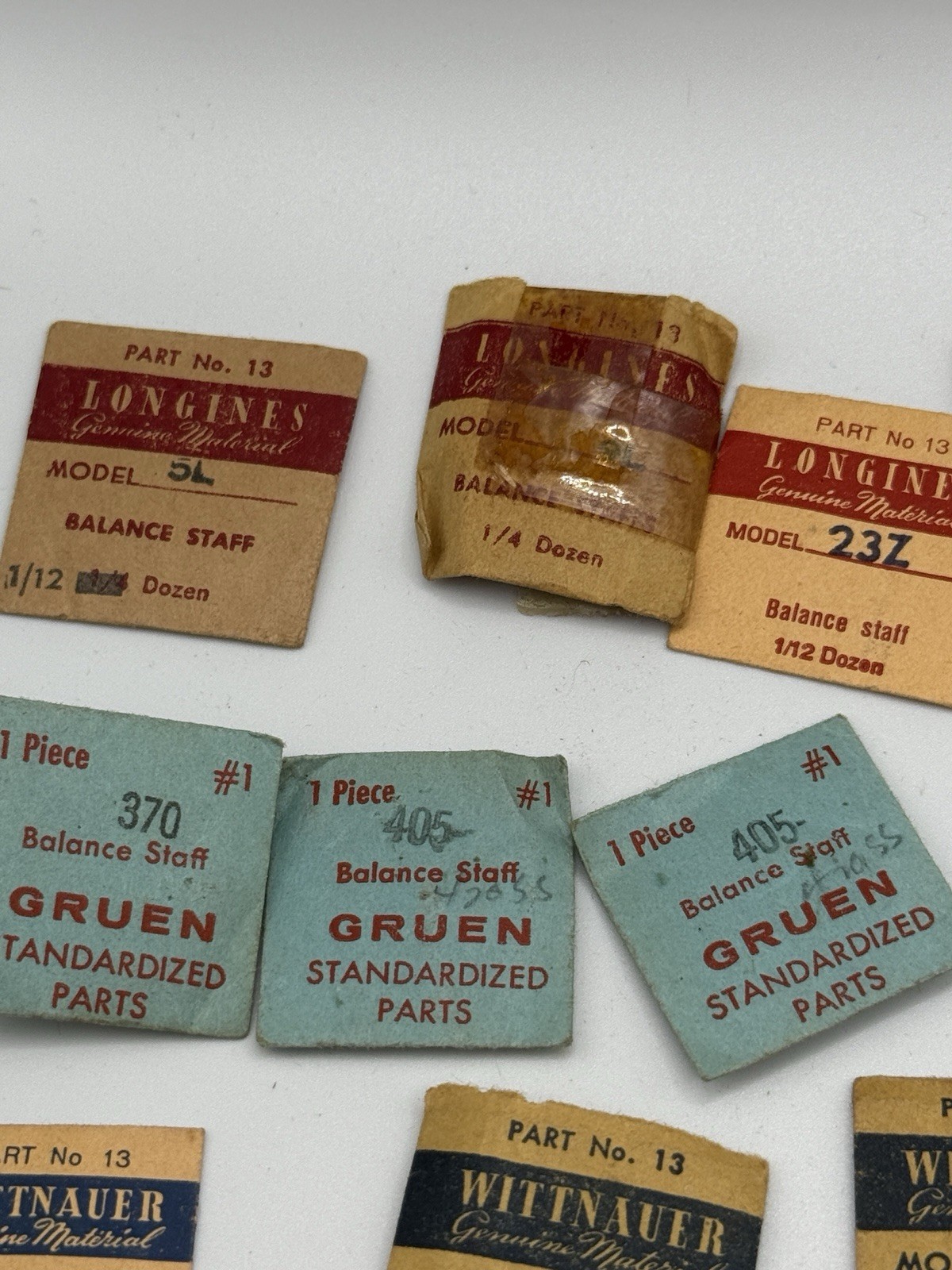 VTG LOT NOS Balance Staffs Longines, Wittnauer, LeCoultre, Omega, Benrus, LOT 6