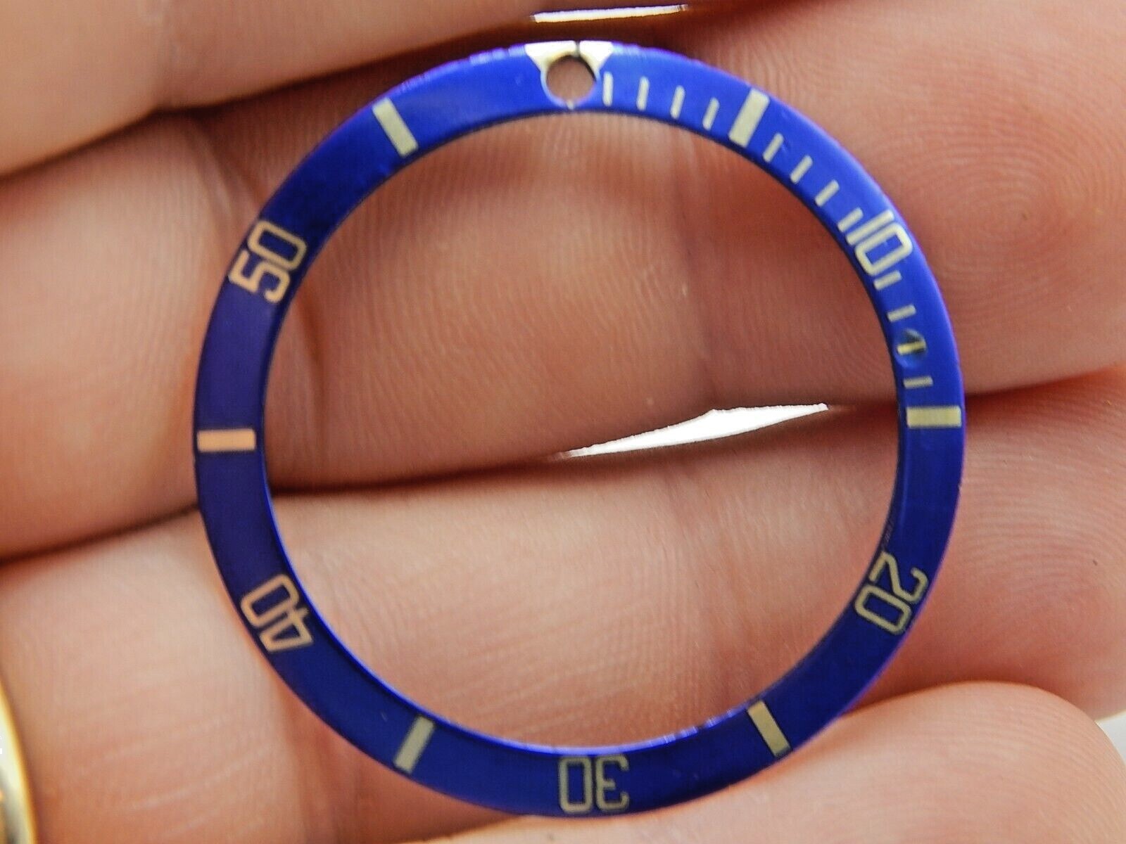 Vintage Rolex Submariner Blue Bezel Insert For 16613 16618 16608 Genuine no dot