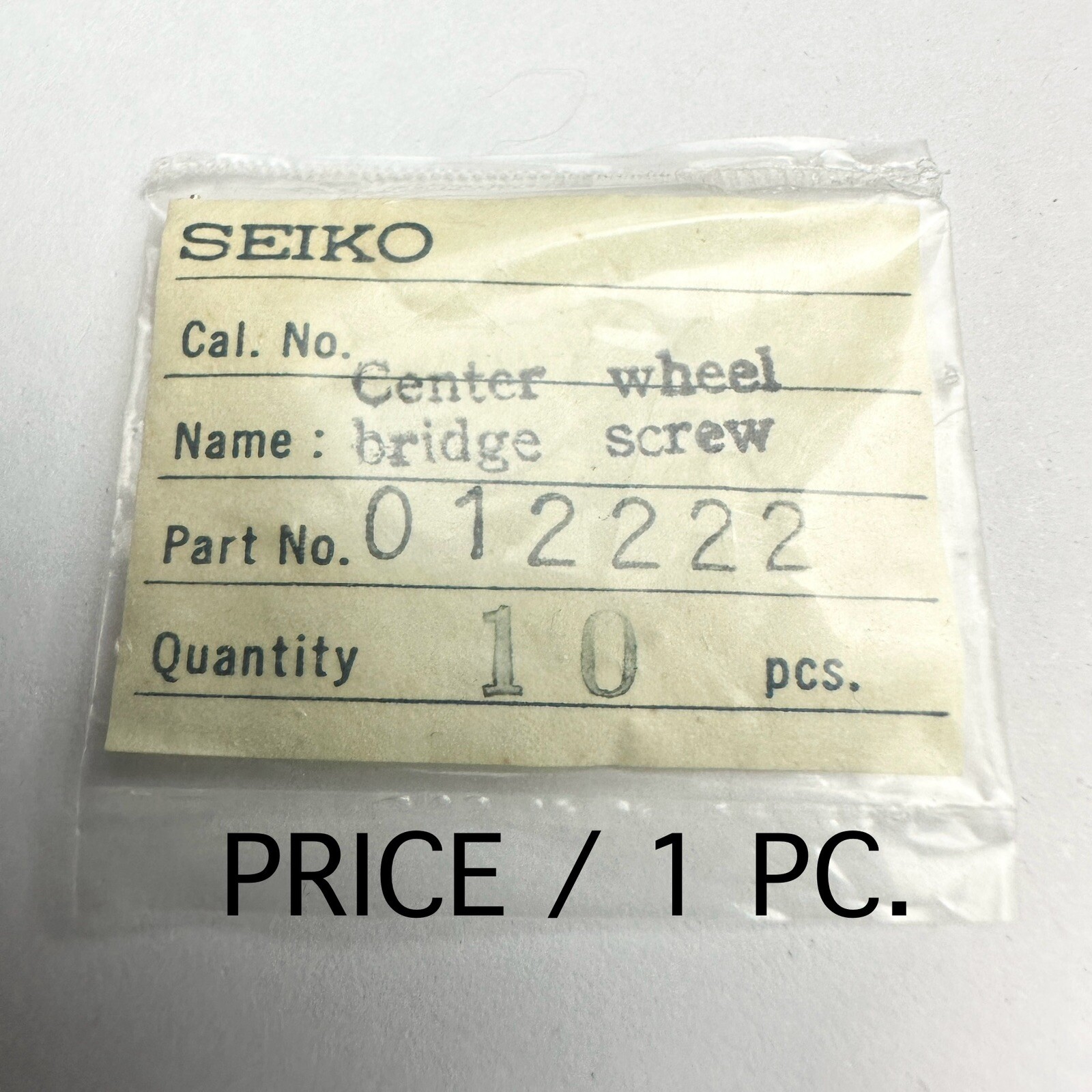 012 222 NOS SCREW FOR BARREL DRIVEN MINUTE PINION BRIDGE SEIKO 60M GOLDFEATHER