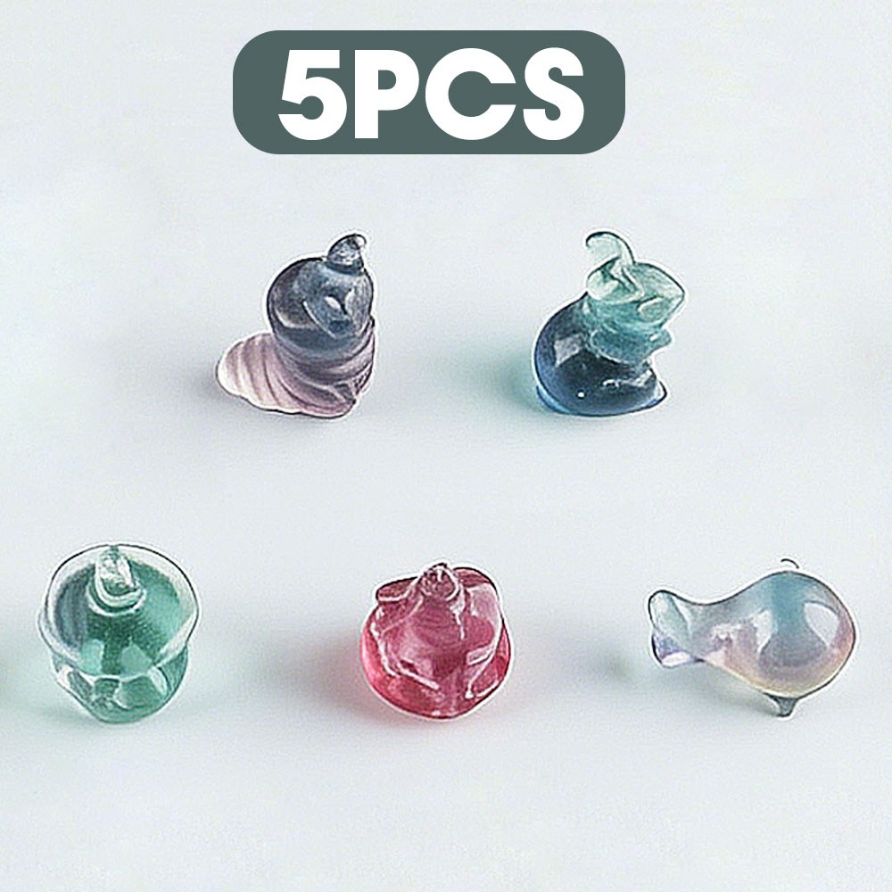 5-20pcs Mini Natural Fluorite Quartz Crystal Random Hand Carved Healing Reiki
