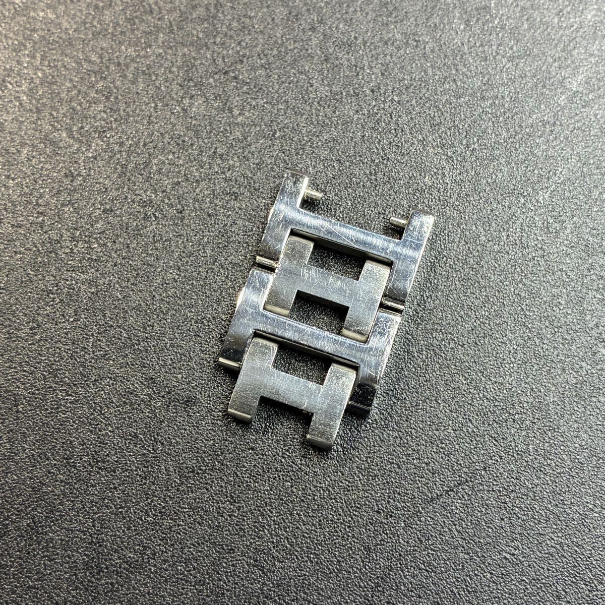 Genuine Hermes Clipper 16mm Stainless Steel Bracelet 2 Links Late Model #8