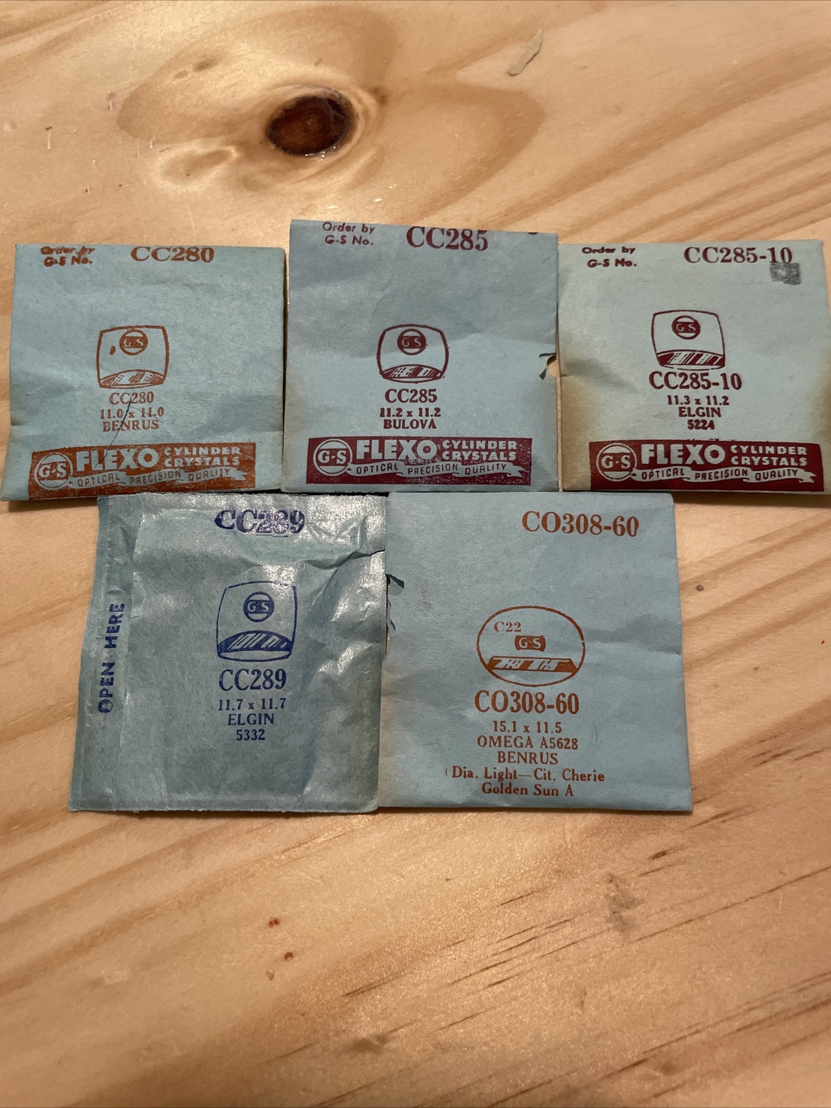 GS FLEXO C Series Acrylic Watch Crystal Replacement CHOOSE SIZE Vintage NOS