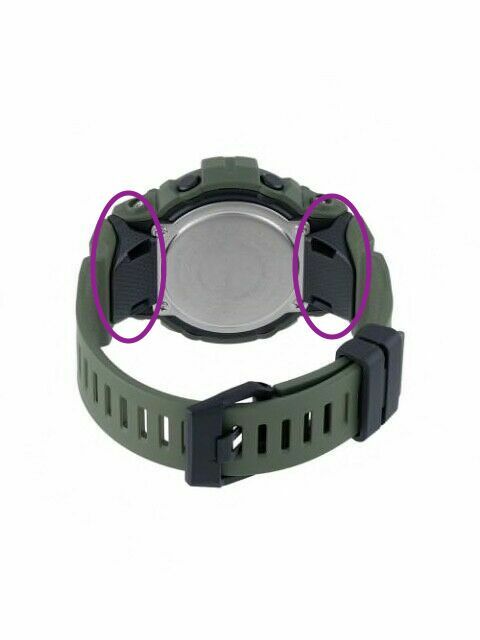 Genuine Casio G-Shock GBA-800 GBD-800 black resin watch band end piece X 1
