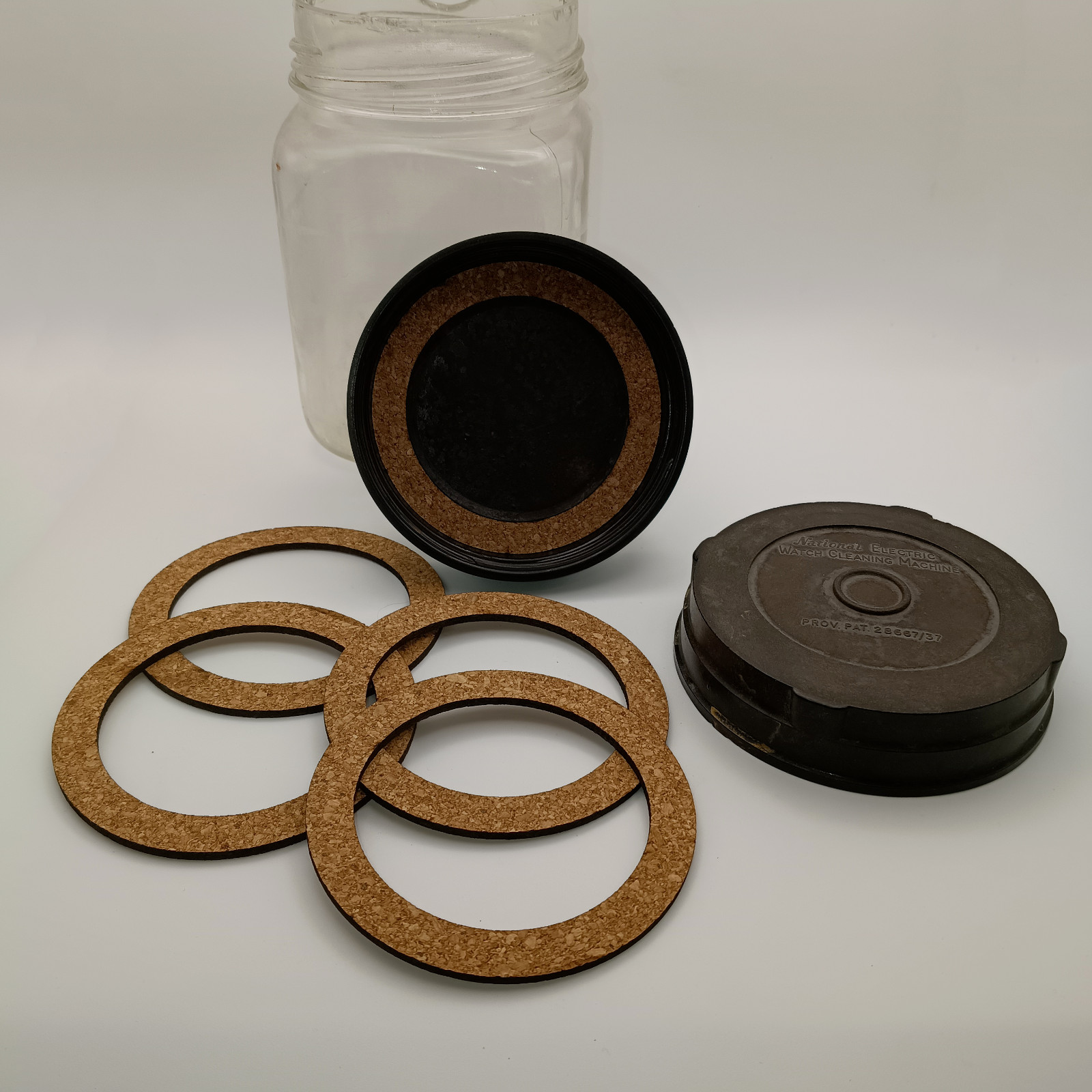 REPLACEMENT CORK SEALS FOR NATIONAL ELECTRIC WATCH CLEANING MACHINE JAR LIDS