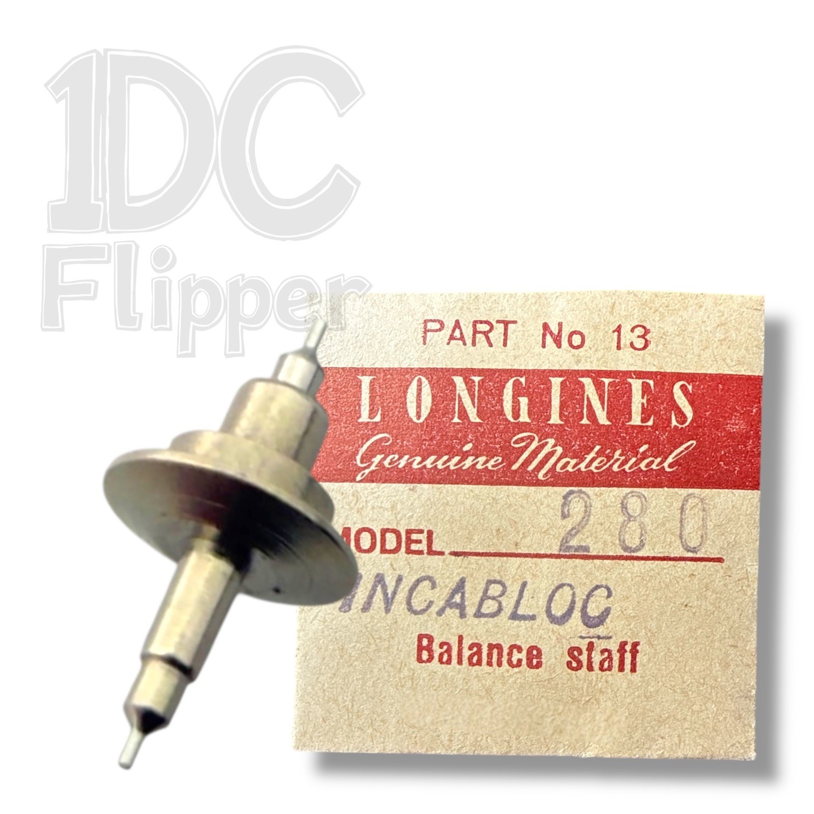 Longines 280 BALANCE STAFF BestFit 100/1903 Incabloc Fits LON 281, LON 284 Read!