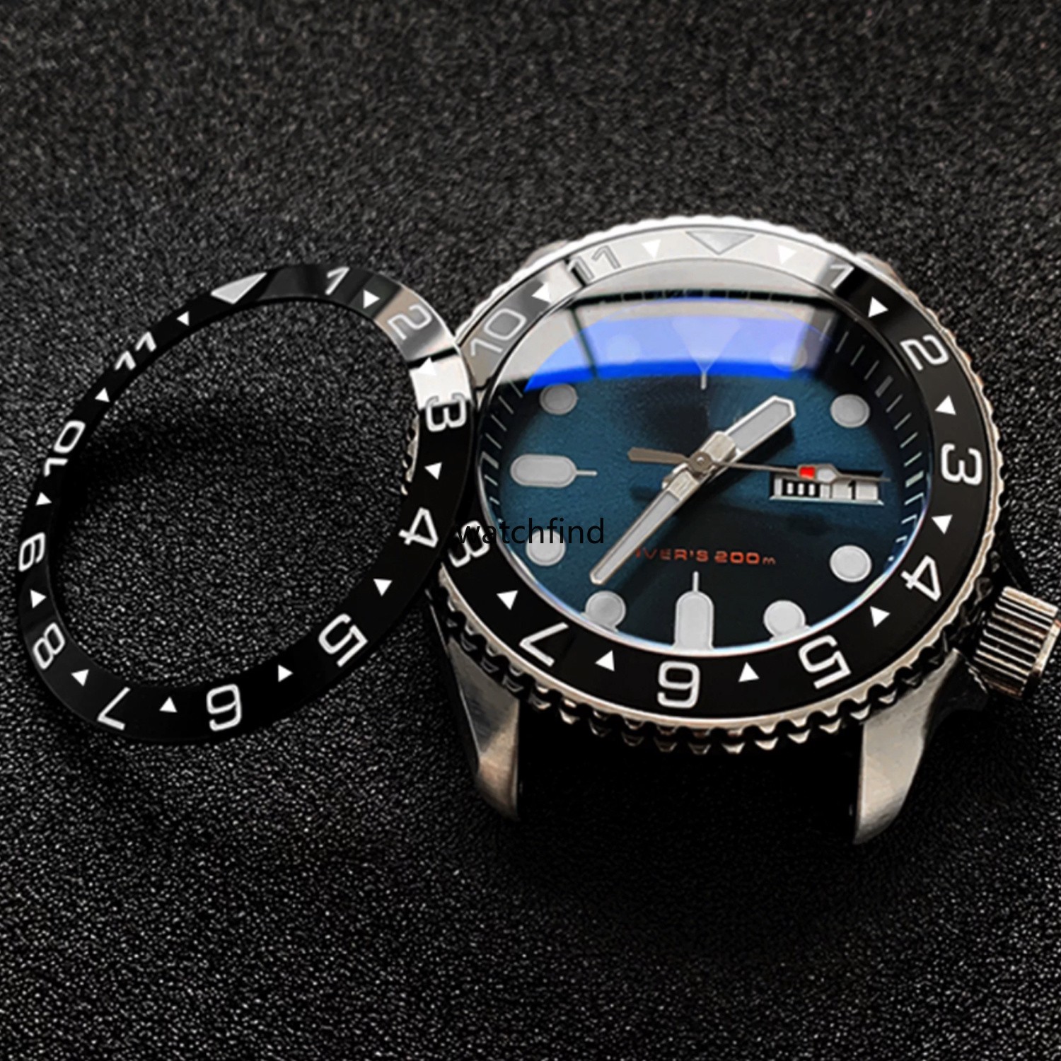 Luminous Sloped 38 Ceramic Watch Bezel Insert for GMT Submariner Daytona SKX007