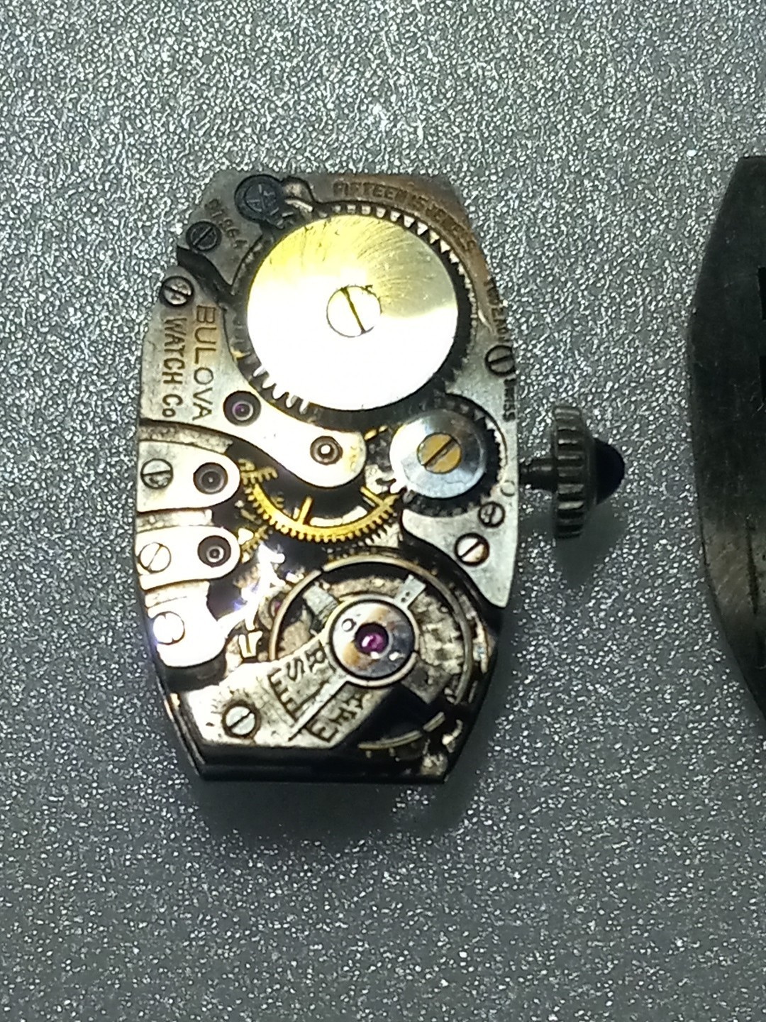 Vintage 1920’s Bulova 6F 15 jewel Watch Movement As Is for parts/repair / Runs
