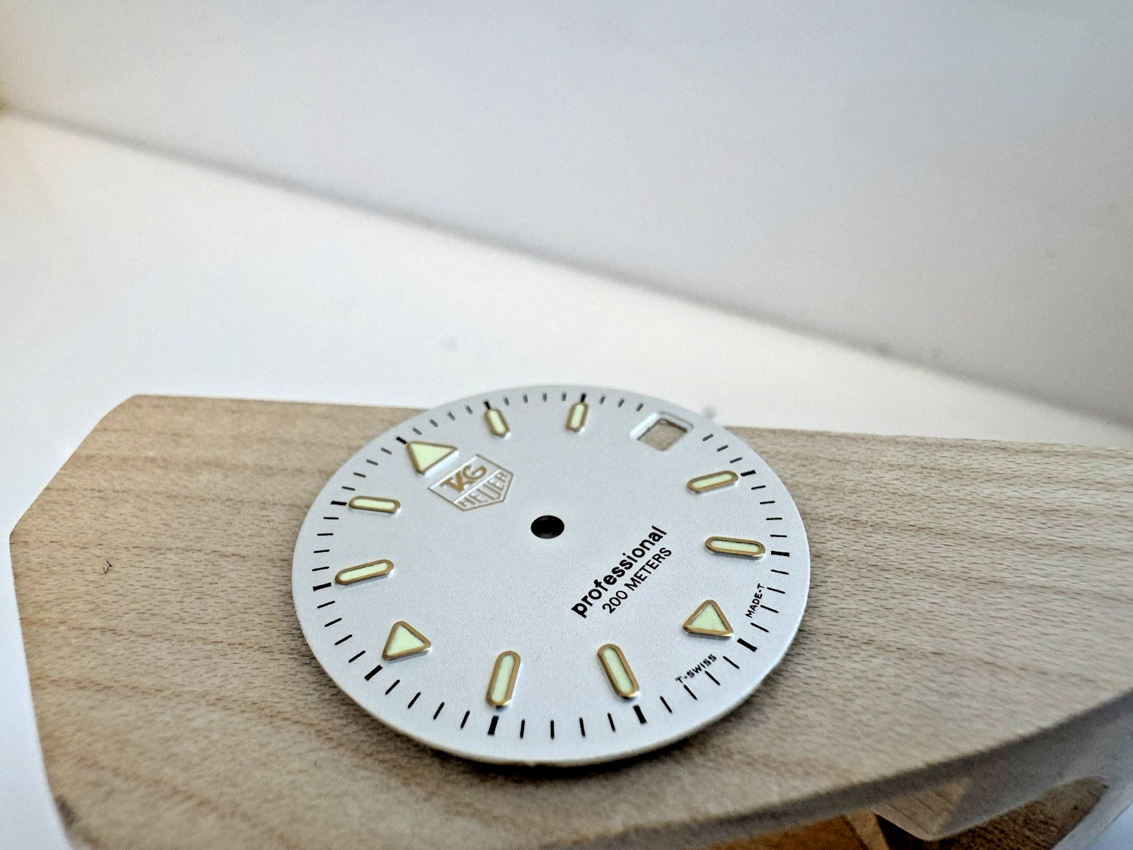 TAG HEUER WATCH DIAL IVORY REF 995.706 4000 SER NEW OS 26 MM DIAMETER NEW SWISS