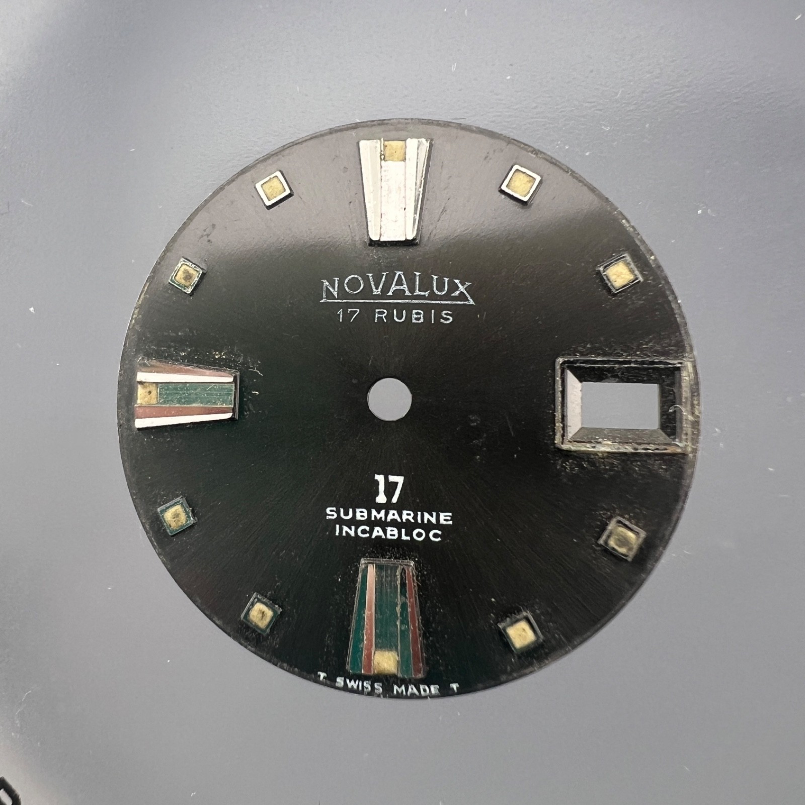 Novalux Submarine 17 Sunshine Dial 28mm Watch Face No Hour Numbers