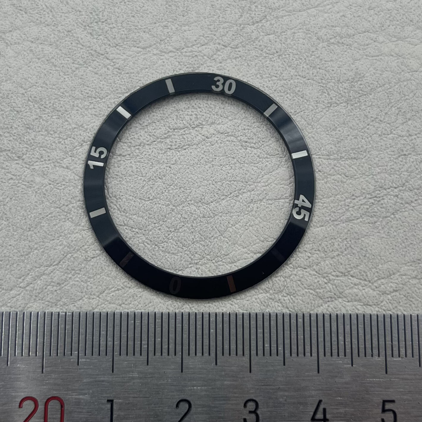 2 PIECES 36mm Black Numberal Ceramic Watch Bezel Insert for Men Women Watch