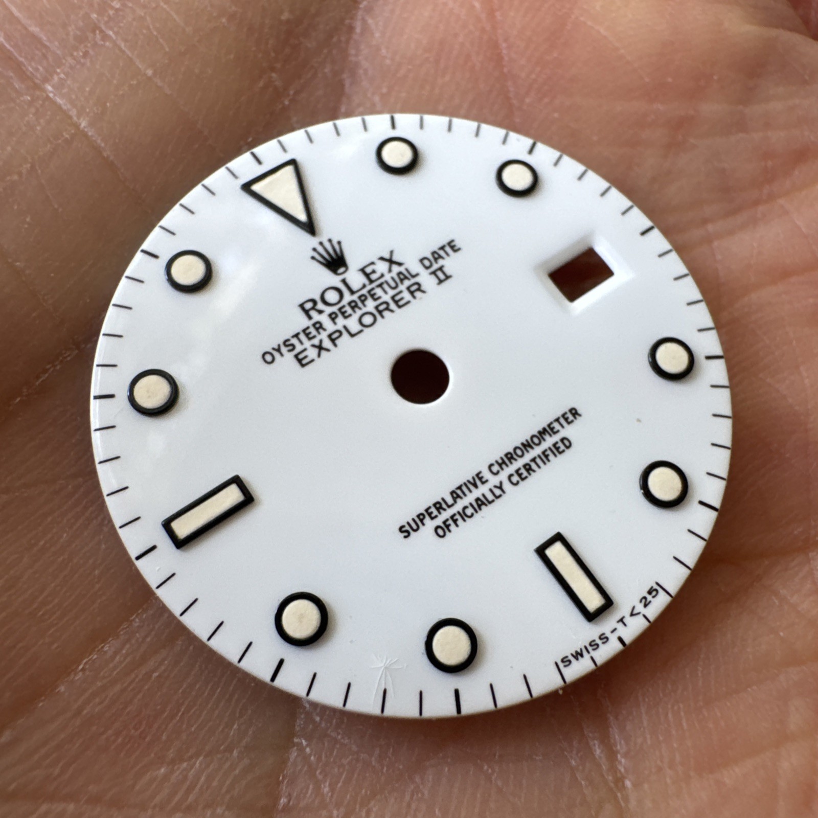 Rolex Explorer 16570 White Corn Chichi di mais circa 1995 Tritium Patina (102)
