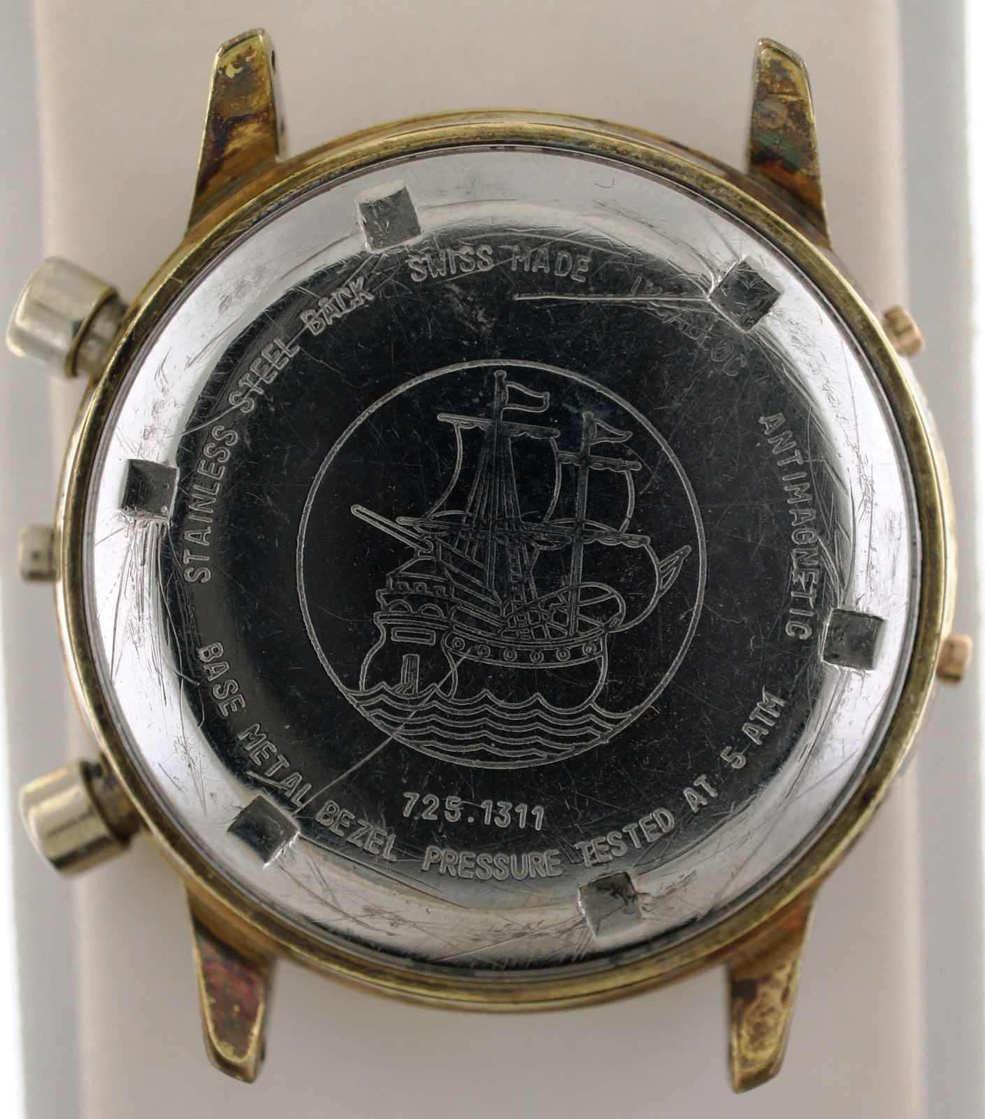 Wakmann Gigandet Valjoux 730 72C Triple Date Chronograph GF Watch Case 725.1311