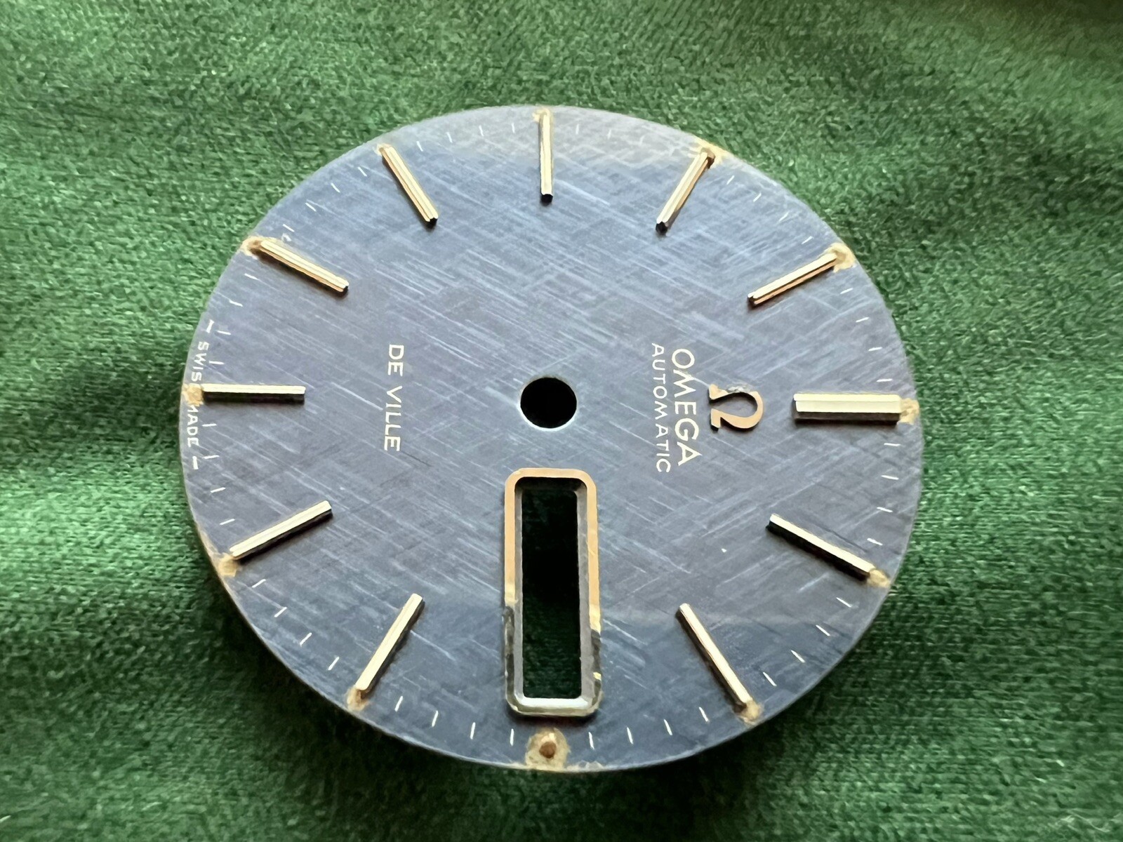 Authentic Omega De Ville Automatic Day Date Vintage Blue Linen Dial – OC#323