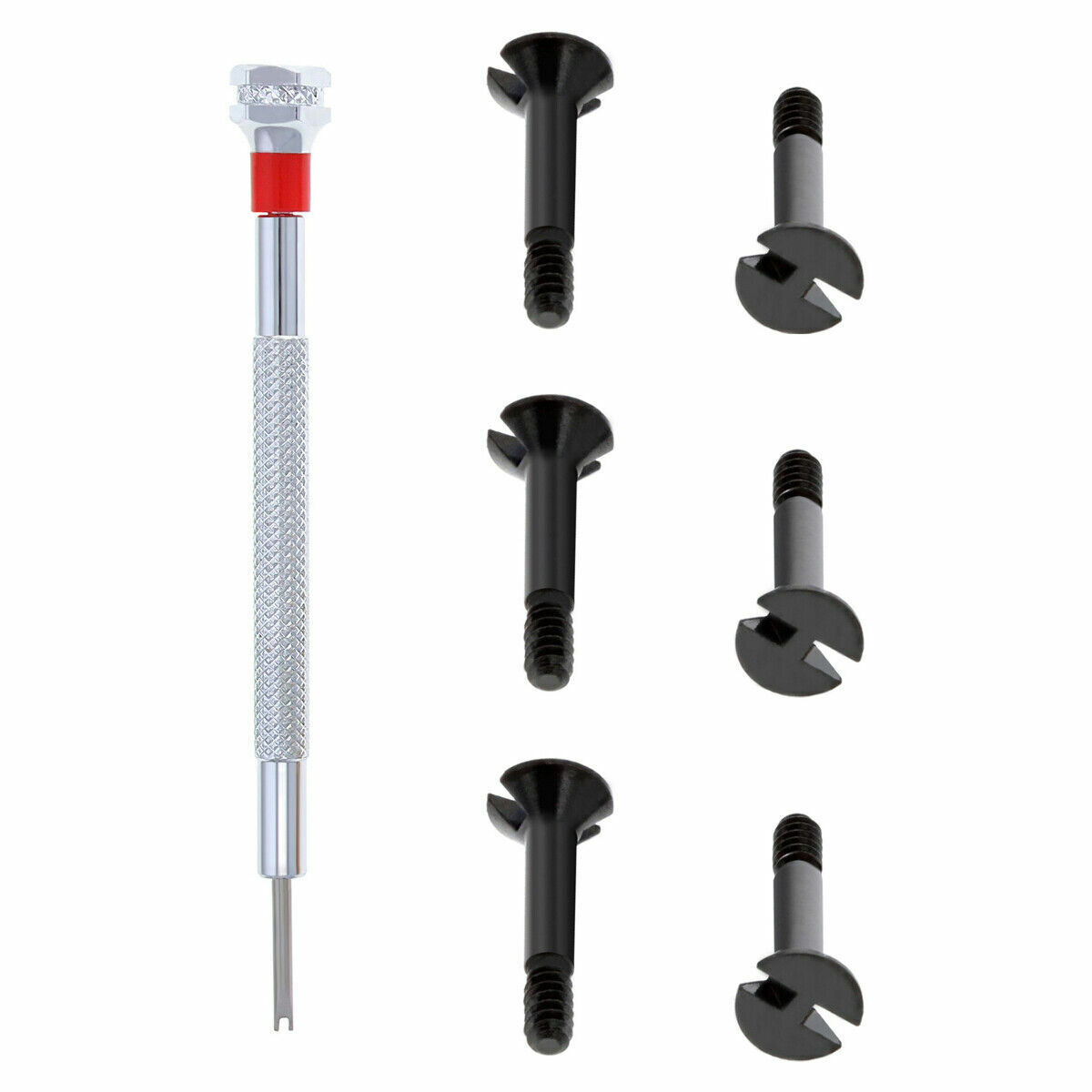 6 SCREW H FOR HUBLOT BIG BANG 44-45MM RUBBER STRAP BAND + SCREWDRIVER BLACK TOOL