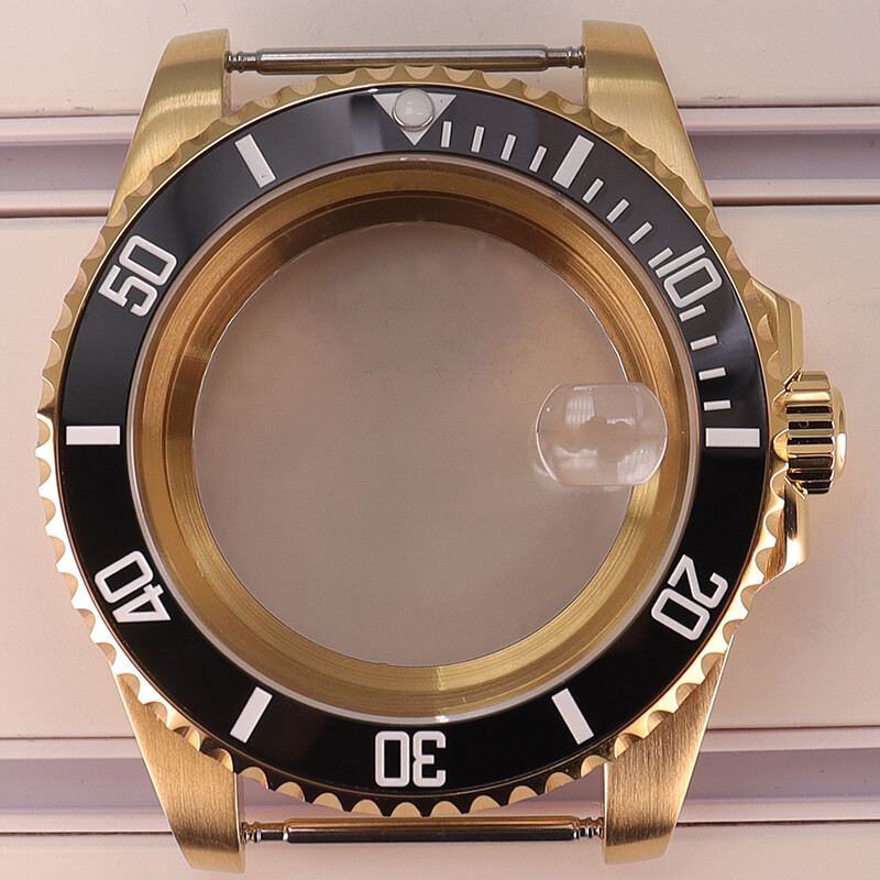 40mm Golden 316L Stainless Watch Case Dive 20ATM For NH35 NH36 NH34 2824Movement