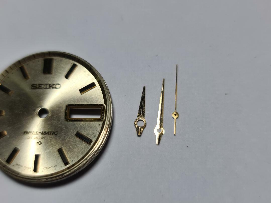 GENUINE USED YELLOW GOLDEN ALARM WHEEL DIAL HANDS SEIKO BELL-MATIC 4006-7020