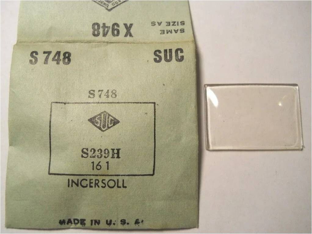 SUC S748 Watch Crystal Fit Ingersoll Major Longines Convoy Pilot 23.9 x 16.1 mm