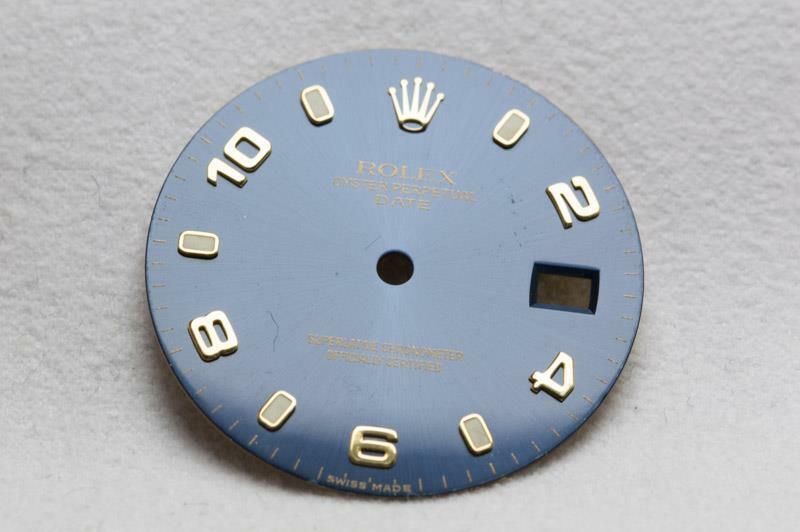 Rolex Gents Date Wristwatch Dial – Blue With Lume & Gold Numbers 26.9mm 3839 5/5
