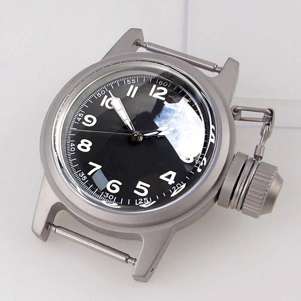 36mm Sandblasted Watch Case Domed Sapphire Crystal for NH35 ETA2824 PT5000 20ATM