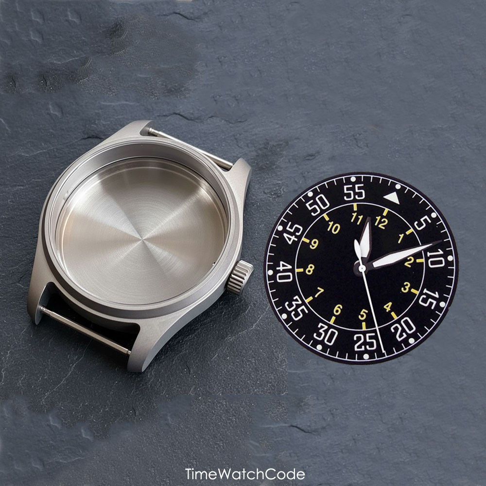 Titanium NH35 Pilot Watch Case 39mm for NH36/38 PT5000 ETA2824 SW200 Miyota8215