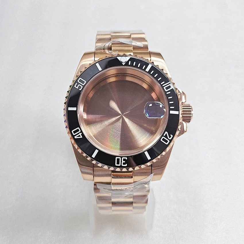 40MM Stainless Steel Sapphire Glass Watch Case Shell Strap for NH35/36 Movement