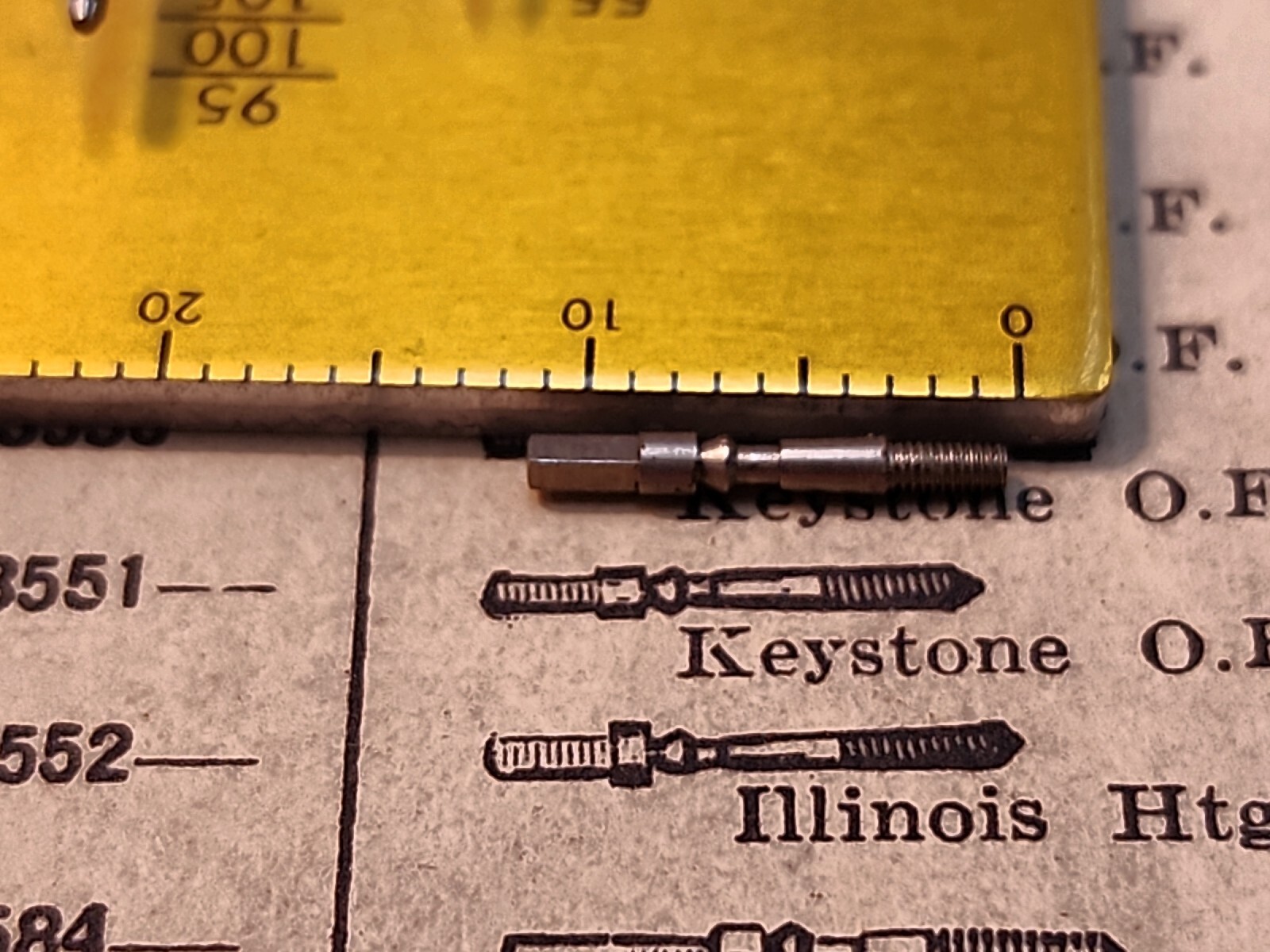 NOS American Pocket Watch Stem For 12s Keystone Open Face Case