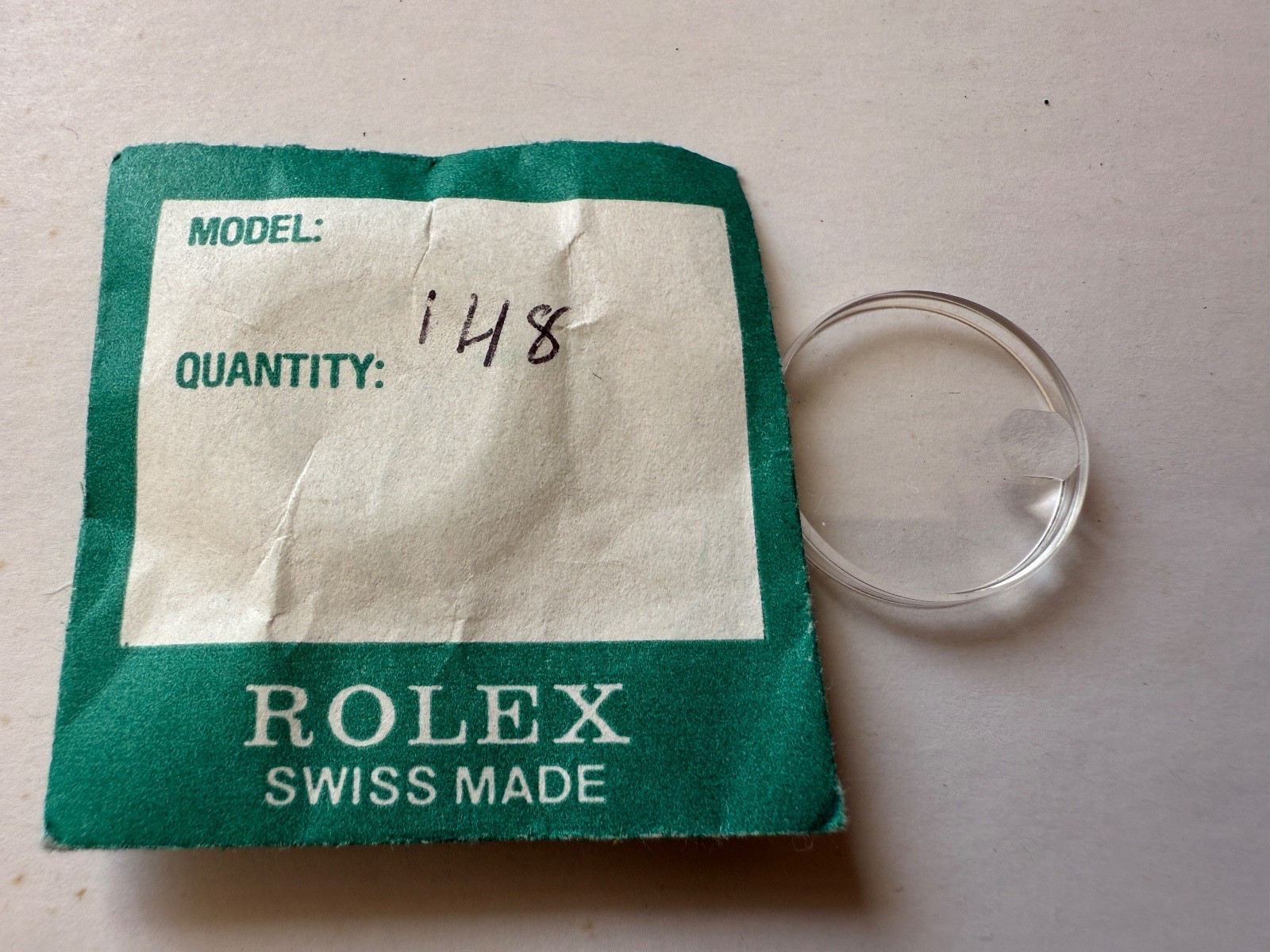 ORIGINAL ROLEX FACTORY NEW SEALED LADY CRYSTAL 25-148 NEW vintage