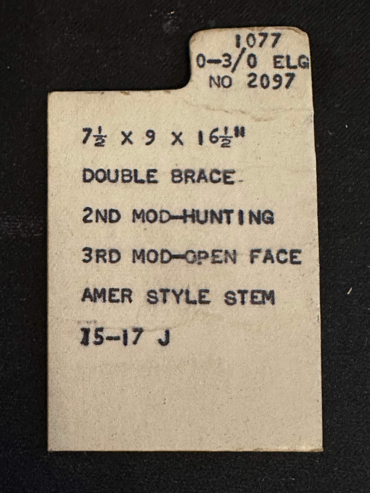 Comsco Mainspring #1077 for Elgin 0s & 3/0s Factory No. 2097 – Steel