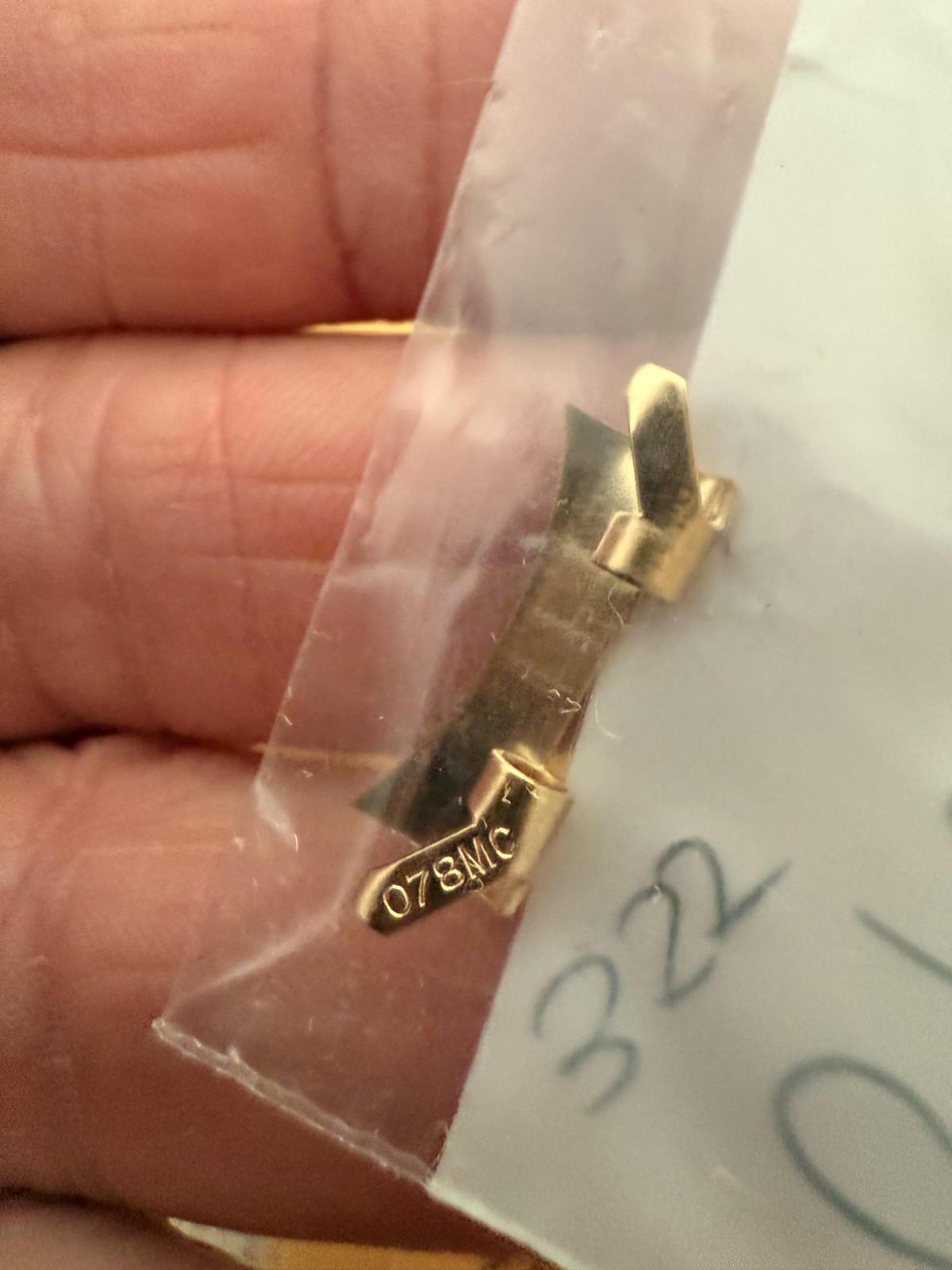 NEW VTG 1980’s Men’s Pulsar Watch Band Link End Piece Gold 18mm # 078MC EP