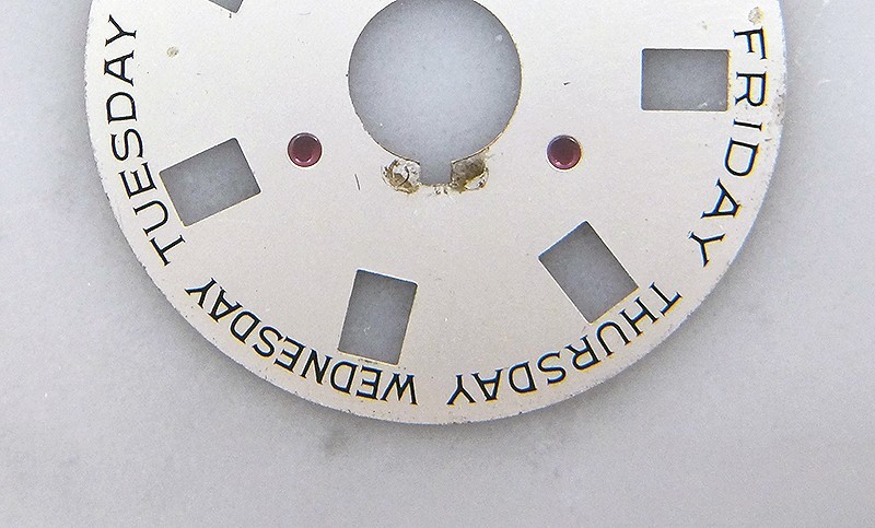 Genuine Rolex 1555 1556 Caliber Silver Metal Watch Day Date Disc 1803 1802 1807