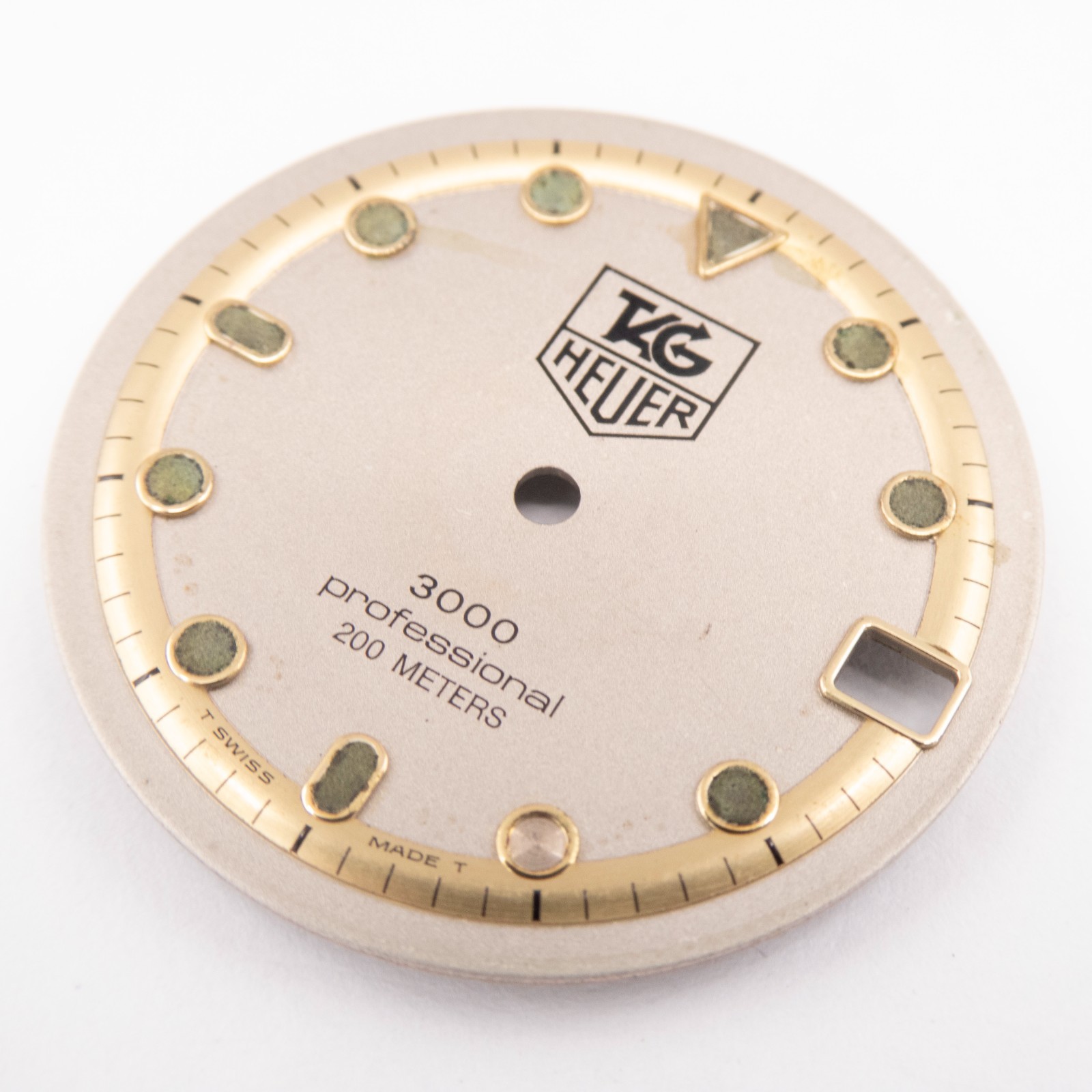 Genuine TAG Heuer 3000 Professional 200M 26 mm Silver Wristwatch Dial