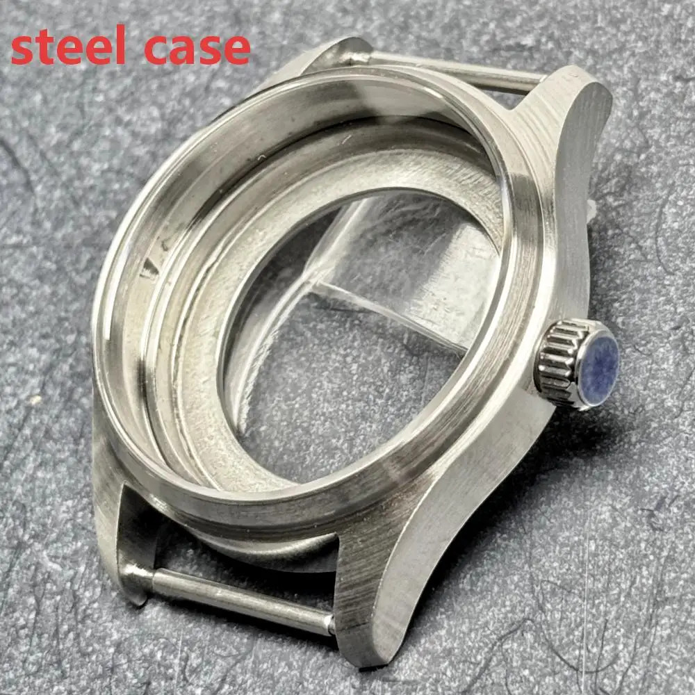 T2 Titanium/Steel Pilot Diving Watch Case for NH34 NH35 NH38 NH70 PT/ETA AR Sapp