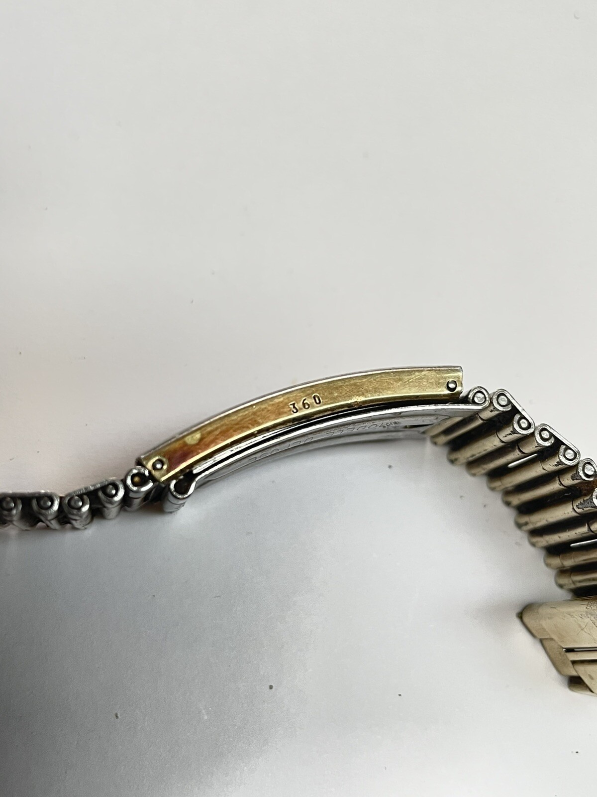 Original Signed NSA 18mm Flatlink Bracelet Goldplated Used Condition