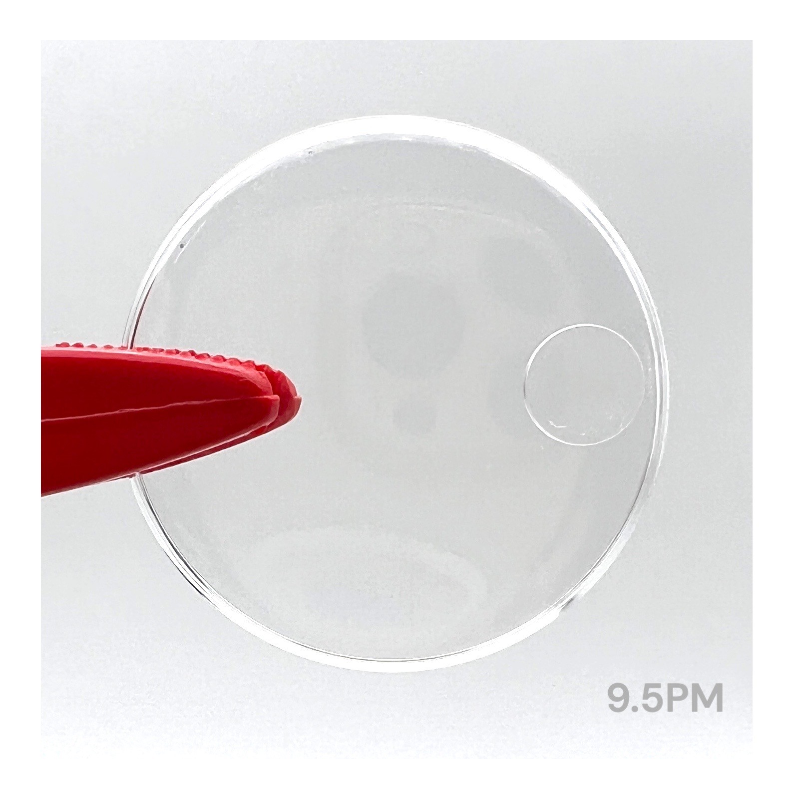 Round Watch Crystal Calendar Stella WECD High Dome Date Magnifier 9.5PM