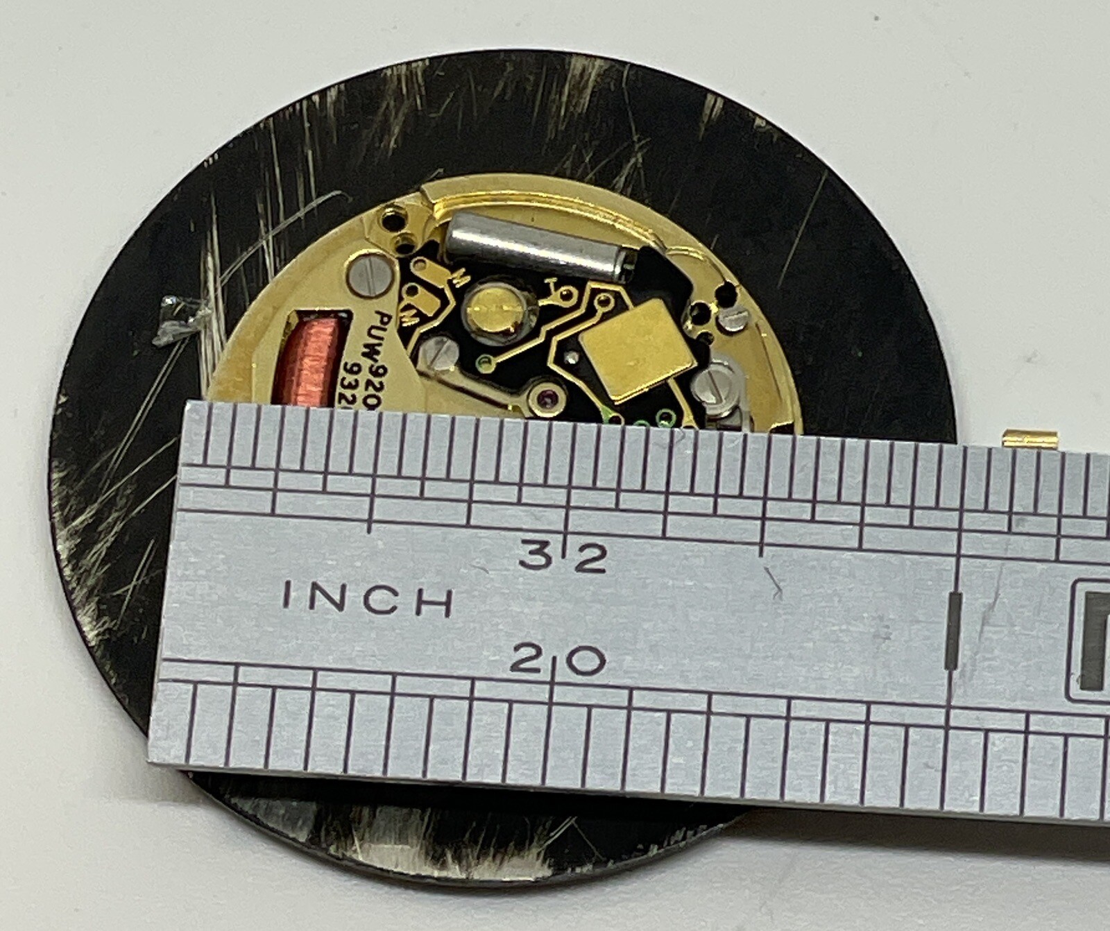 MOVADO QUARTZ WATCH MOVEMENT 7 Jewels Swiss Black Dial Does Not Run