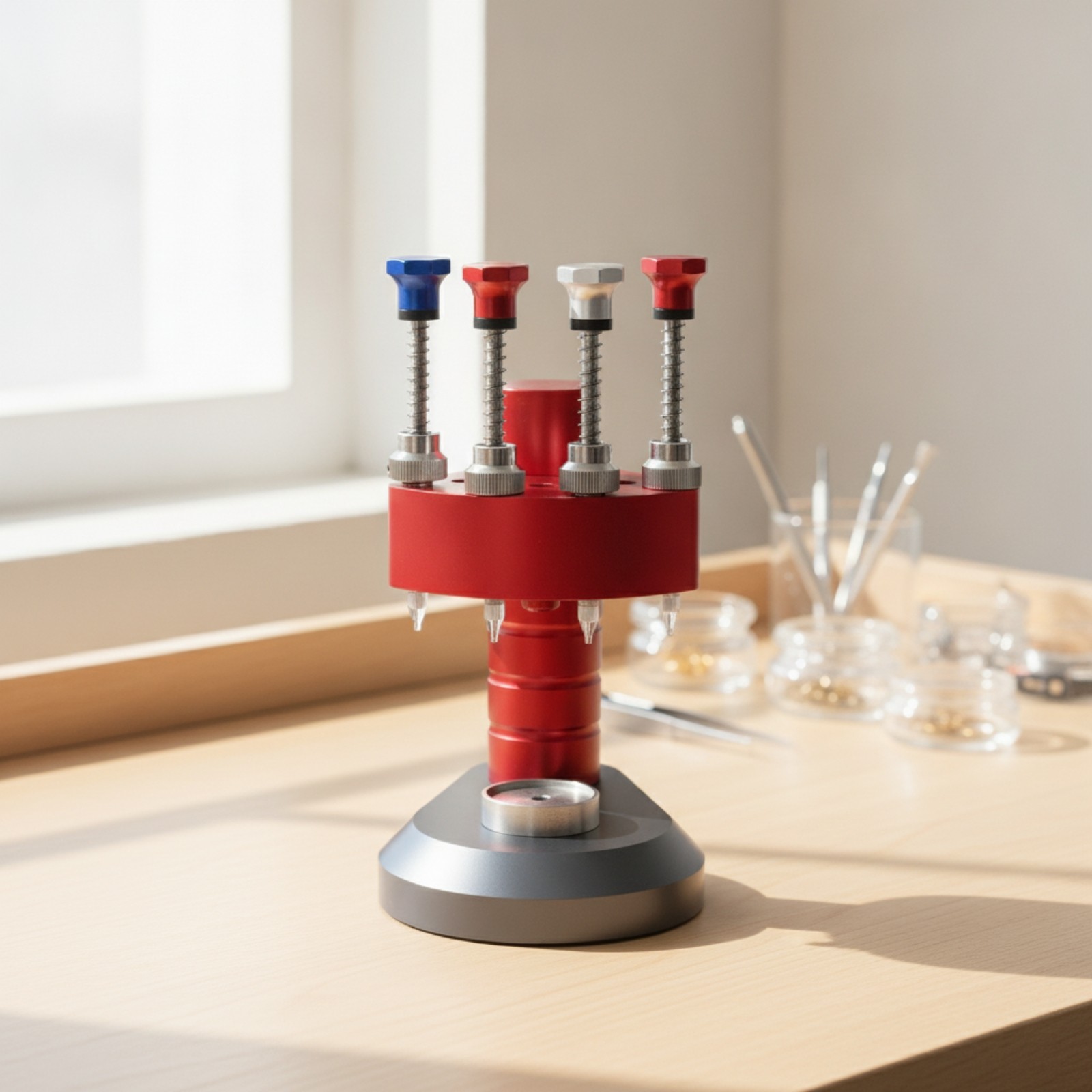 Manual Watch Hand Setter Metal Watch Hand Setting Machine Colored Tops