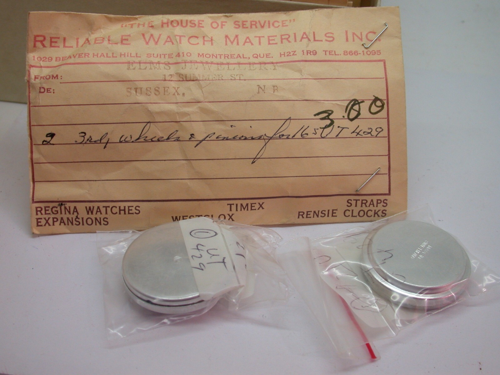 WATCHMAKERS – UT POCKET WATCH PARTS – VINTAGE – 27MR2