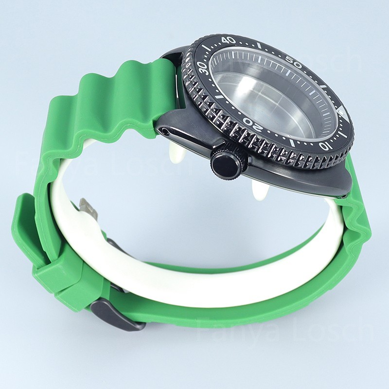 45mm Watch Case Strap Modify Skx009 Mod Sapphire 10ATM For Seiko Nh35 34 NH36 38