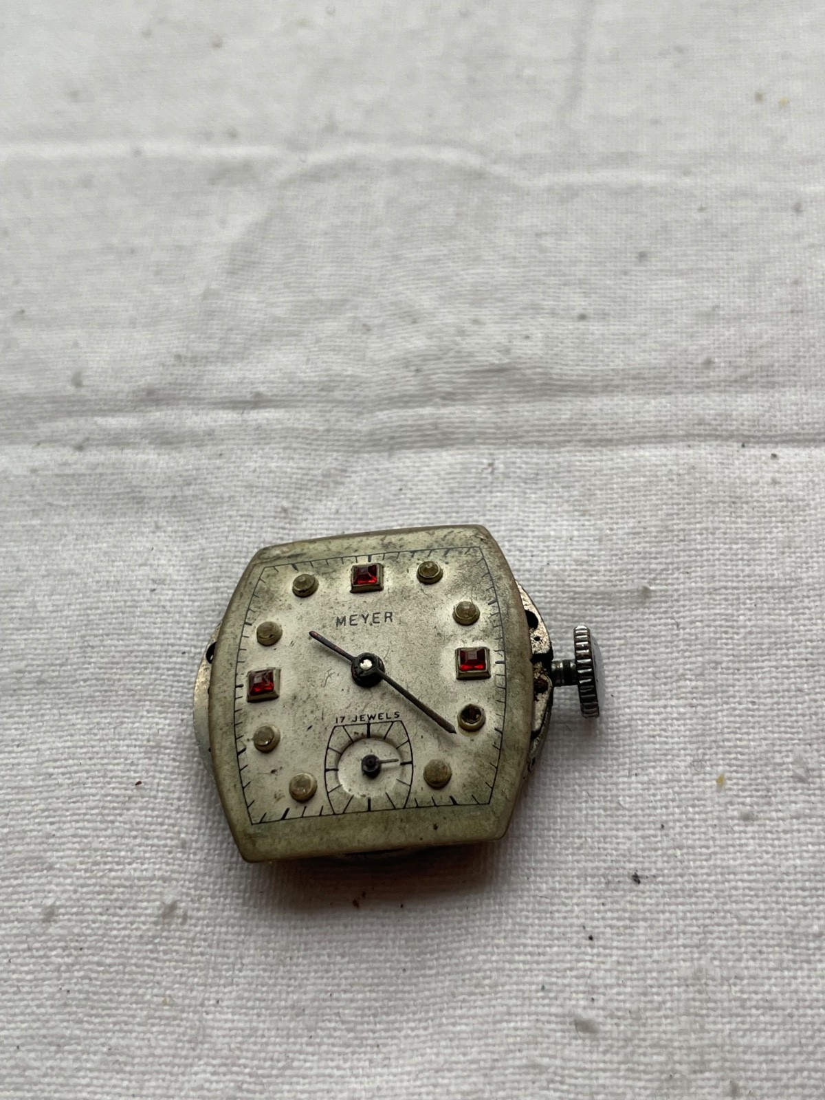 Meyer – Crawford with ruby dial – movement for mens watch AS IS – lot 0604