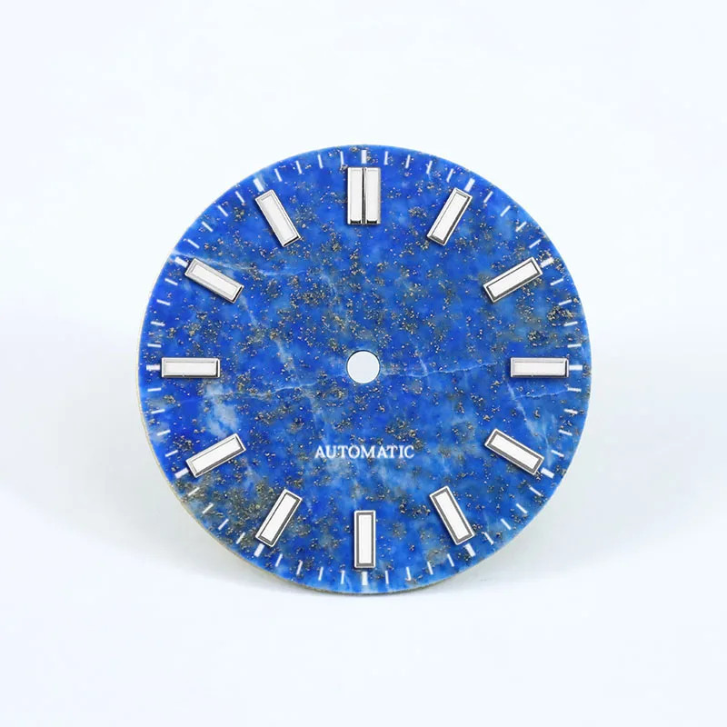 Natural Lapis Lazuli Dial 28.5mm Stone Blue Lume NH35 NH36 Movement No Lume